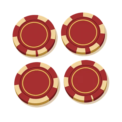 Gold and red casino chips